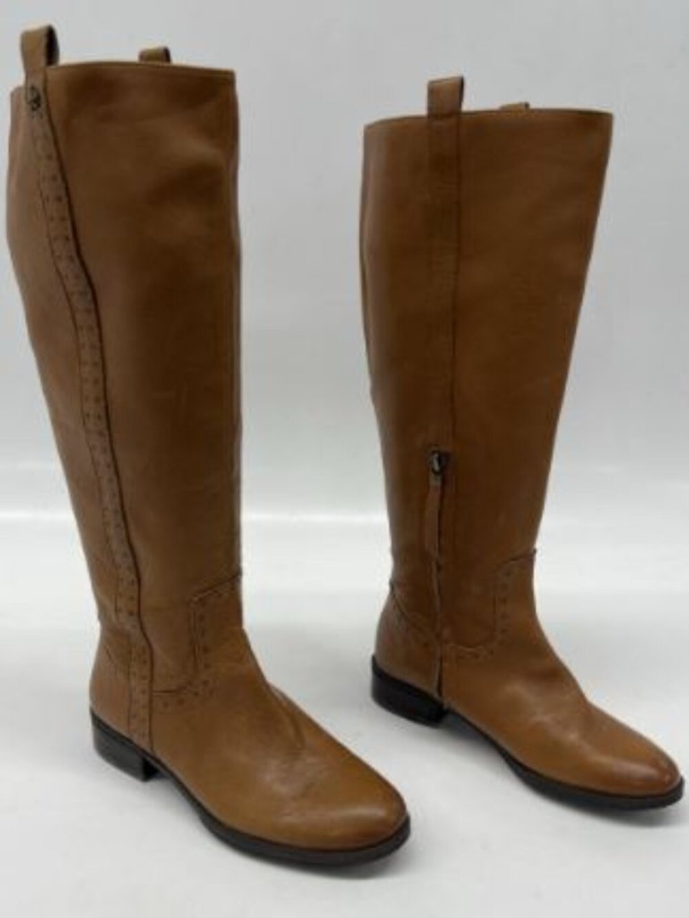 Sam Edelman Tan Leather Knee‑High Riding Boots Size 6 | Classic Equestrian Style